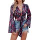 thumbnail image 3 of Txlixc Blusa de manga larga para mujeres, flor / patrón geométrico / vendaje impreso leopardo Txlixc moda, 3 of 8