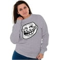 thumbnail image 4 of Troll Face Original Meme Smile Mad Sweatshirt for Men or Women Brisco Brands S, 4 of 6