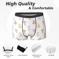 thumbnail image 2 of Men's Boxer Briefs, Colorful Cute Pear Soft Comfy Mens Underwear Boxer Briefs Breathable With Widen Waist, 2 of 7