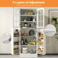 64” Kitchen Pantry White Kitchen Pantry Storage with