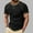 Black, variant on Mens Short Sleeve Muscle T-Shirt Cotton Gym Bodybuilding Active Top Casual Stylish Slim Fitted Crewneck Summer Shirts