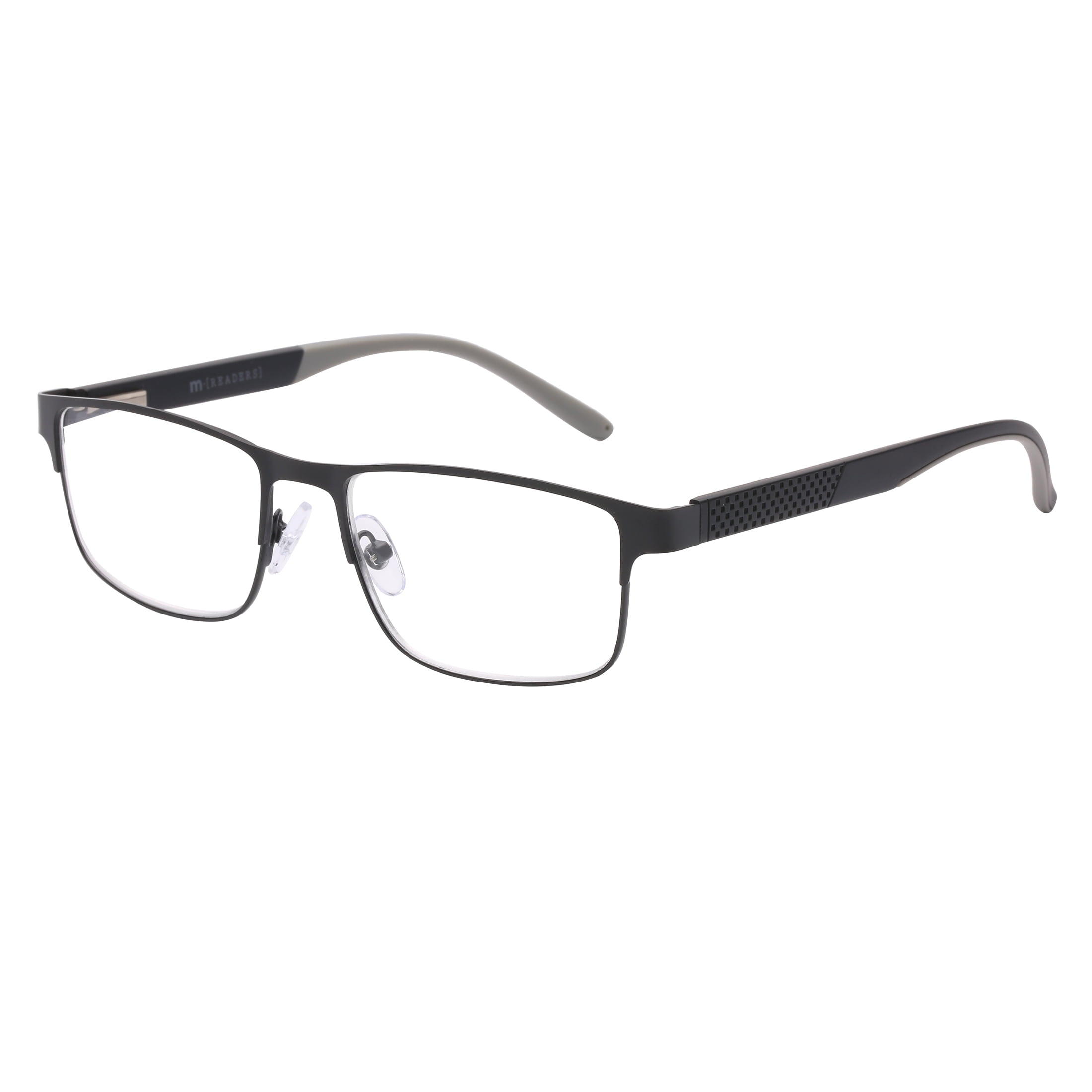 M+ Mens Spring Hinge Metal Reading Glasses Mblk 2.50 Nelson in