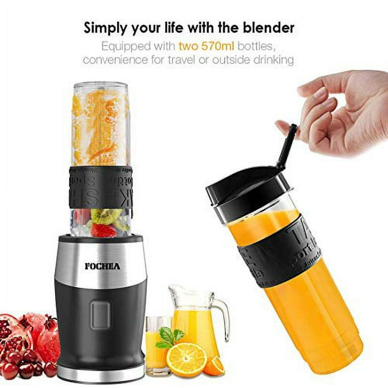 Generic BU0983S-0434mn Automatic Personal Blender for Shakes and Smoothies:  Smart Small Blender for Fruits and Vegetables with 2 Tritan BPA-Free 20Oz
