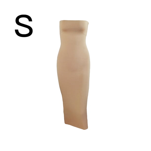 Vestido De Lápiz Con Cuello Barco De Mujer Vestido De Verano Sin Mangas De Color Sólido, Caqui, S Kearding AP1097-04B