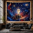 thumbnail image 6 of Framed Cute Animals with Cosmic Luminous Full Moon, Mystical Fantasy for Space Lovers, Galaxy Room Decor, Christmas Gift, Tapestry Wall Hanging for Bedroom and Dorm, 6 of 7