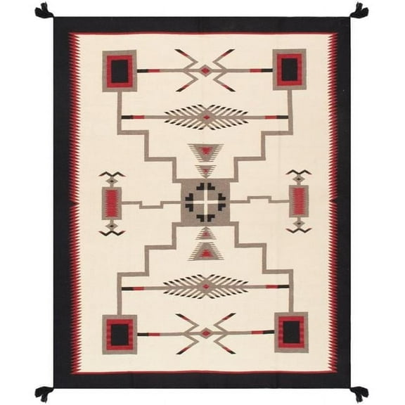 Pasargad Home Tuscany Collection Reversible Wool Ivory Area Rug- 9' 1'' X 11' 9''