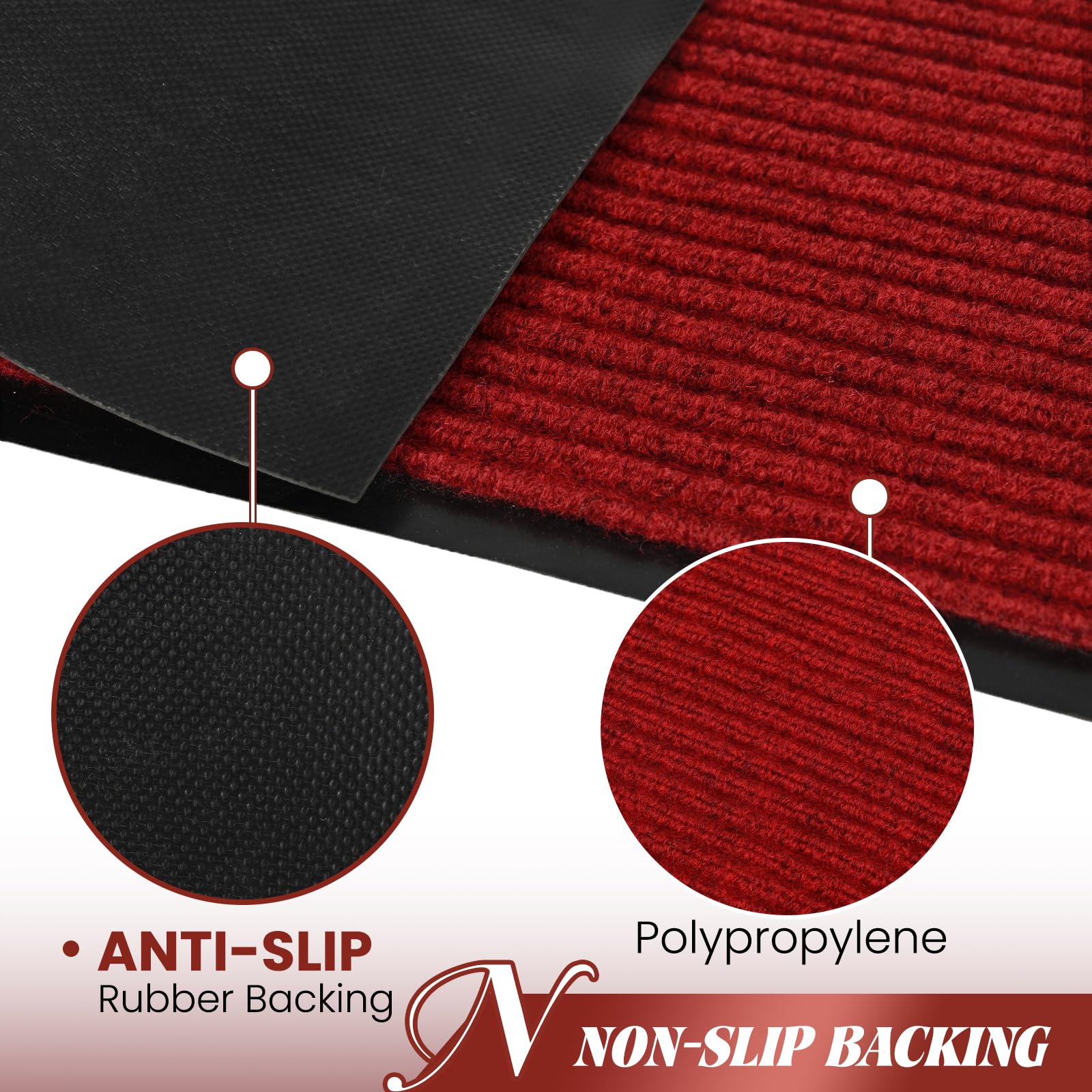 Door Mat Heavy Duty Outdoor Indoor Doormat Low Profile Front Door Mat Large 35x60 inch Gray Entrance Welcome Mats
