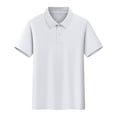 thumbnail image 4 of Tsesme 3 Pack Boys Button Short Sleeve Shirts, Kids Basic Collared Uniform Tops, Breathable Casual Back to School Tops 12T, 4 of 9