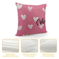 thumbnail image 4 of YINGXI Valentines Day Pillow Covers , Pink Hearts Farmhouse Decorative Throw Pillowcases for Home Sofa Couch Cushion Decoration 20x20in, 4 of 5