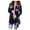 70#Black, variant on Dwaogom Women's Open Front Cardigan Shirt with Pockets Long Sleeve Lightweight Floral Printed Coat