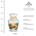 thumbnail image 2 of JAGASY Fishing Urn for Ashes for Women - Golden Small Cremation Urns for Human Ashes Keepsake - Sunset Clouds Water Boat Decorative Urns for Parents - Handmade Urn for Mom & Dad - (3 Inch), 2 of 7