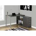 thumbnail image 3 of Monarch Specialties Computer Desk, Home Office, Corner, Left, Right Set-up, Storage Drawers, L Shape, Work, Laptop, Metal, Laminate, Grey, Contemporary, Modern, 3 of 3