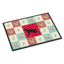 Carolines Treasures Chausie Black Cat Love Indoor or Outdoor Mat 18x27 doormats, Multicolor
