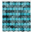 thumbnail image 2 of Ambesonne Grunge Shower Curtain, Contemporary Art Dots, 69"Wx70"L, Pale Blue Grey, 2 of 2