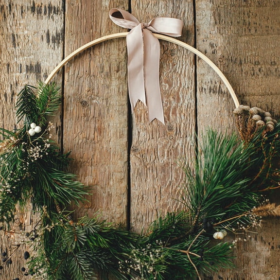 Moluckfu 8Pcs Wood Craft Rings for Light Brown 12in Diameter Wall Hanging Decor