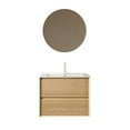 thumbnail image 3 of 24" Bathroom Vanity with Sink, Wall-Mounted Floating Plywood Bathroom Storage Cabinet with Drawers, White Ceramic Basin without Faucet,, 3 of 5