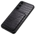 thumbnail image 2 of for Samsung Galaxy A16 (5G) Leather Phone Case Back Cover, Classic Croc-printed Check Crocodile Pattern Magnetic Foldable Hidden ID Credit Card Holder Slot, Kickstand Support, 2 of 8