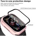 thumbnail image 5 of 2 Pack Tempered Glass Screen Protector Case Compatible with Apple Watch Series 8/7 45mm，Hard PC Full Coverage Bumper Protector Cover for iWatch 45mm Accessories,Clear+Rose Gold, 5 of 5