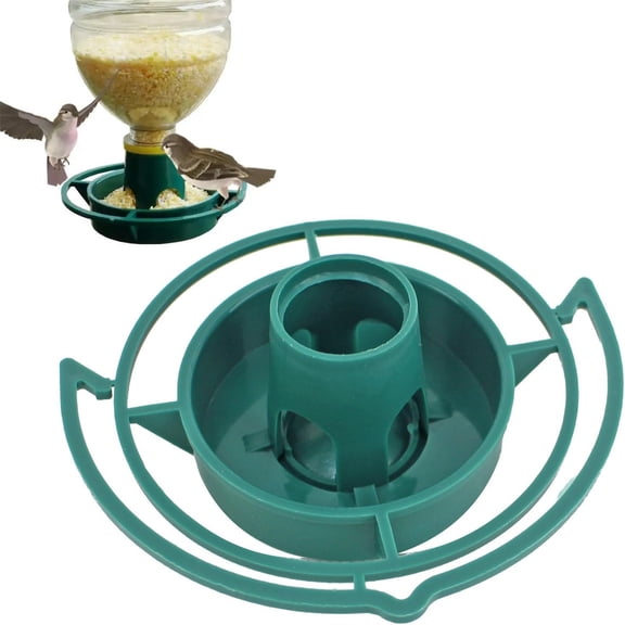 RotHome Recycled Empty Soda Bottle Top Bird Feeder for Outdoors, Automatic Gravity Refill Hanging Feeding Tray for Wild Birds, One-Size Green Garden Décor Balcony Yard Accessory