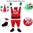 thumbnail image 3 of Decoración navideña grande de 110 cm, colgante de Papá Noel para interior y exterior, hogar, puerta, pared, ventana, coche, escaleras, techos, rojo, 3 of 5