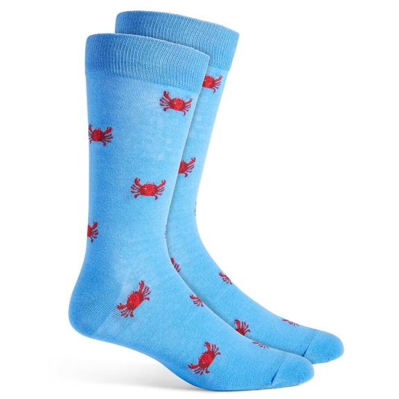 Club Room Men's Blue Crab Crew Socks One Size