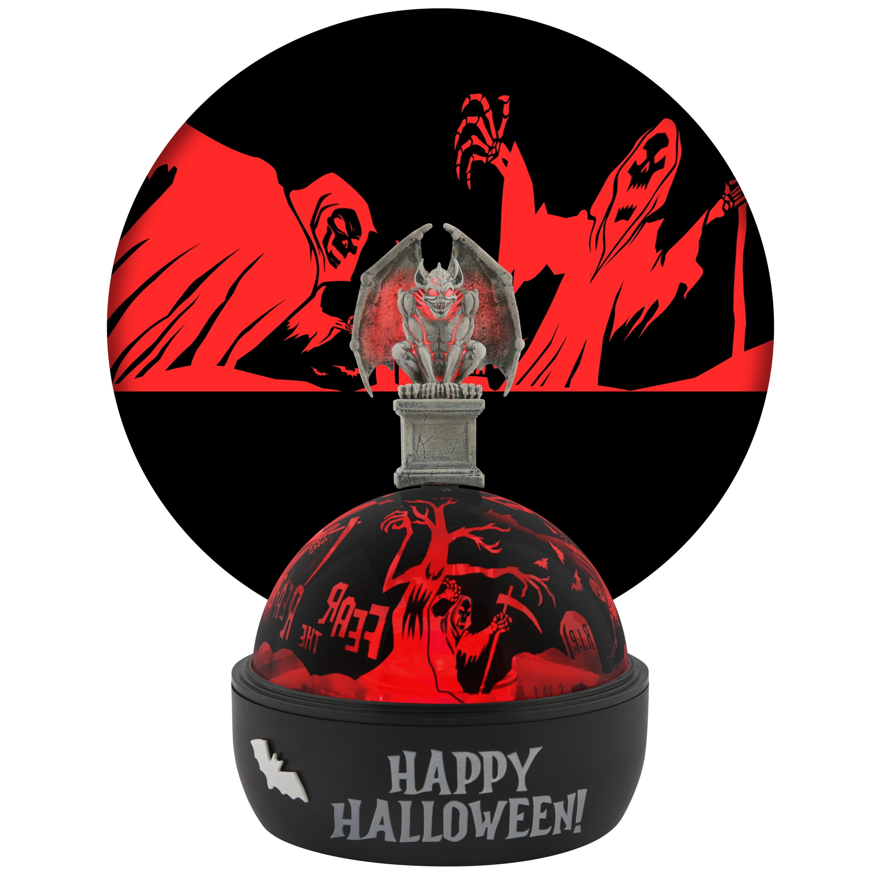 Halloween Light Show Projection Illuminations Shadow Lights with Topper Haunted Gargoyle (Red)