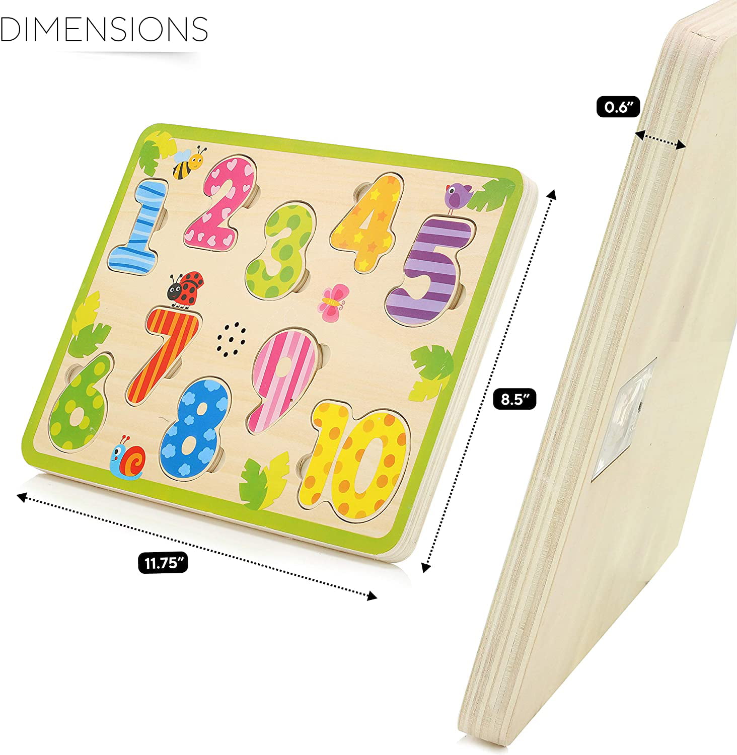 123 count with me. Learn all about numbers with wooden puzzle. 