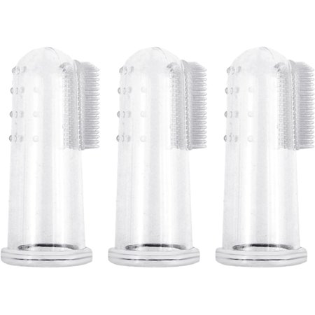 3PCS Pet Finger Toothbrush for Healthy Habits- Dental Care Tartar Teeth Tool Food Grade Relieve Teething Discomfort Plastic