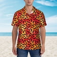 thumbnail image 2 of Fuzoiu Flying Black Bat Print Hawaiian Shirt for Men, Summer Beach Casual Short Sleeve Button Down Shirts, Men’s Beach Summer Shirts with Pocket,3X-Large, 2 of 7