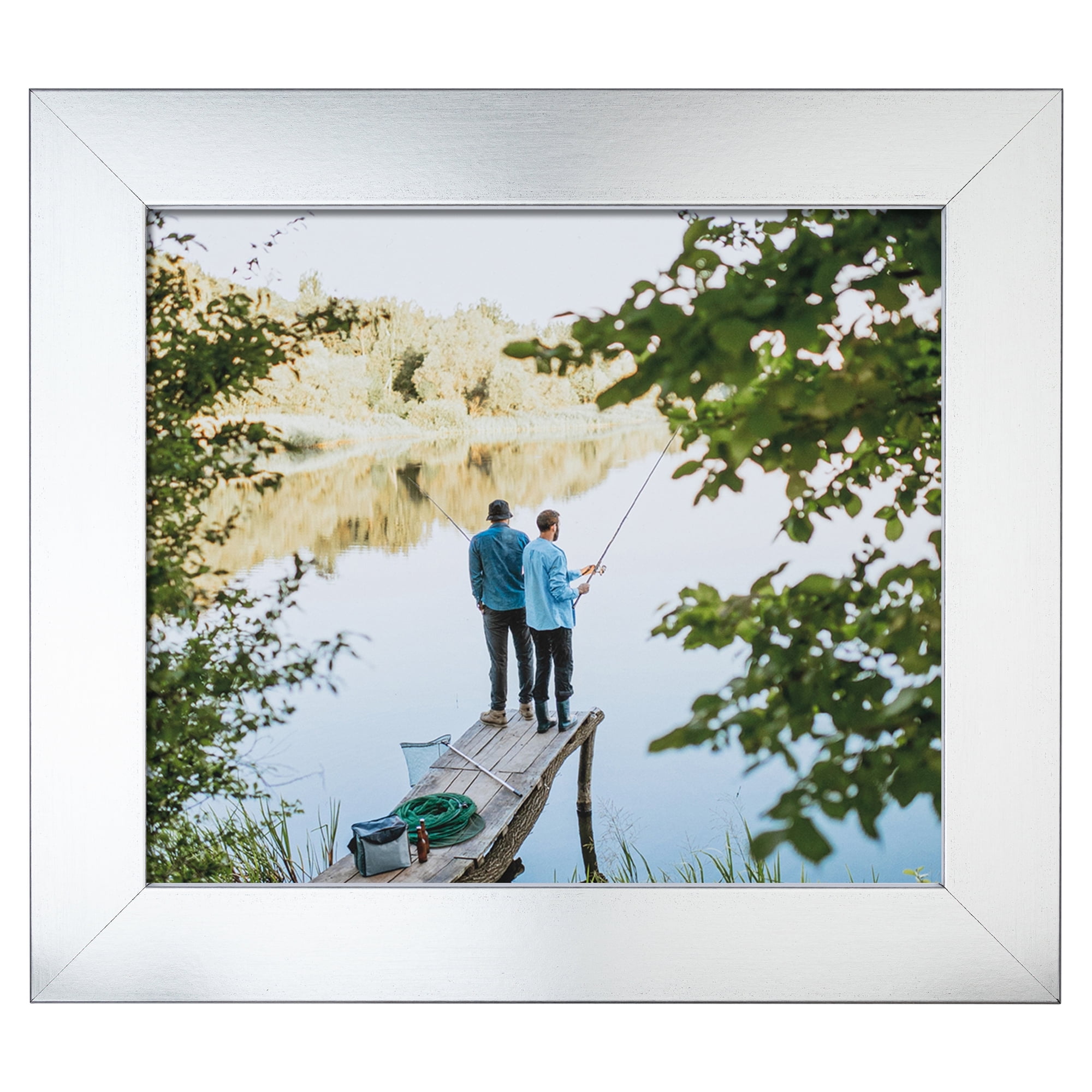 ArtToFrames 18" x 24" Silver Picture Frame, 18x24 inch Silver MDF Poster Frame (WOM-5304),  Pack