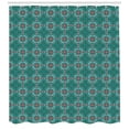 thumbnail image 3 of Ambesonne Floral Shower Curtain, Traditional Spanish, 69"Wx70"L, Jade Green Pale Blue Red, 3 of 3