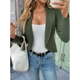 thumbnail image 4 of Women'S Blazer Open Front Shawl Collar Light-Weight Business Casual Dressy Blazer Jacket  Green S, 4 of 8