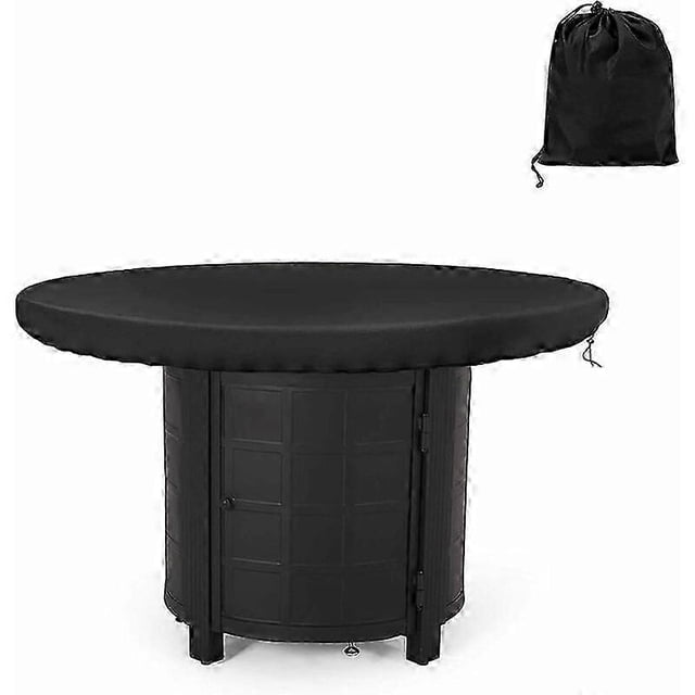 Funda redonda para encimera, impermeable, anti-UV 420D, para encimera y placa de cocina, color negro (diámetro de 100 cm)