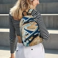 thumbnail image 5 of Balery Airplane World Map Adventure Mochila Clásica Impresa Básica para Viaje, Mochila Escolar Resistente al Agua, Mochila de Lona con Correas Ajustables-Small, 5 of 5