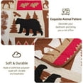 thumbnail image 2 of Green Essen Moose Bear Quilt Set Queen/Fill Size Rustic Bedding Red Brown Black Plaid Bedspread Forest Coverlet Lodge Cabin Home Decor, 2 of 6