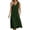 A216-Green, variant on Sokhug Women's Sleeveless Linen Cotton Henley V Neck Dress with Side Pockets Waist Gathered Casual Summer Sundress
