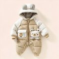 thumbnail image 2 of 18-24 Months Toddler Baby Snowsuits Hooded Romper Jumpsuit Cute Design Outwear Jackets Outfits for Girls Boys Toddler Kids Winter Clothes, 2 of 7