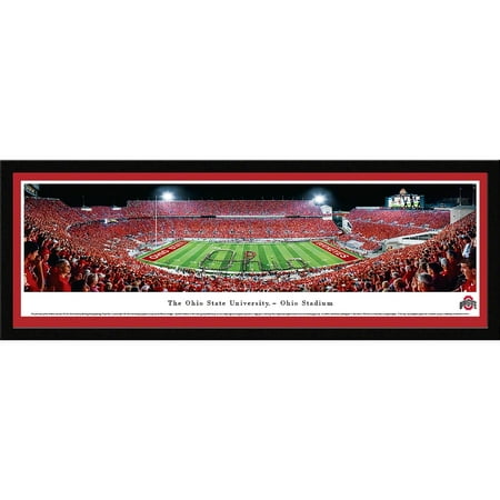 Ohio State Football - Band Script - Blakeway Panoramas NCAA College Print with Select Frame and Single (Best College Football Bands)