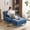 Blue with Ottoman, variant on Bezseller Chaise Lounge with Ottoman, Oversized Accent Armchair and Ottoman Set for Bedroom, Blue