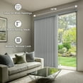 thumbnail image 2 of CHICOLOGY Large Vertical Blinds for Indoor Windows, Light Filtering PVC Slats, 78"W X 84"H, Easy Install, Privacy Shades for Sliding Glass Doors & Living Rooms, Oxford Gray, 2 of 7