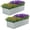 Gray(2 Pack), variant on 2 Pack 4x2x1FT Galvanized Raised Garden Beds Kit Outdoor Metal Gardening Planter Box for Vegetable Elevated Flower Herbs,Gray