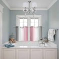 thumbnail image 3 of Pink Grey White Kitchen Curtains Small Short 39 Inch Length, Farmhouse Ombre Color Modern Simple Grommet Top Bedroom Living Room Curtains, Light Filtering Cafe Curtain Drapes 2 Panels Set 55''x39'', 3 of 9