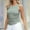 Green, variant on Tank Tops for Women Spring Fashion Outfits Striped Print Round Neck Ruffle Detail Contoured Sleeveless Top