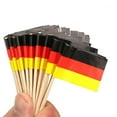 thumbnail image 1 of 100Pcs Wooden Flag Toothpicks for German Themed Parties and Events, 1 of 4