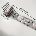 thumbnail image 3 of Colorful Polka Dot Die-Cut Washi Tape 2m Full Roll for Handcrafts Pets Paper Decor, 3 of 7