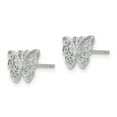thumbnail image 2 of 14k White Gold Butterfly Post Earrings, 2 of 7