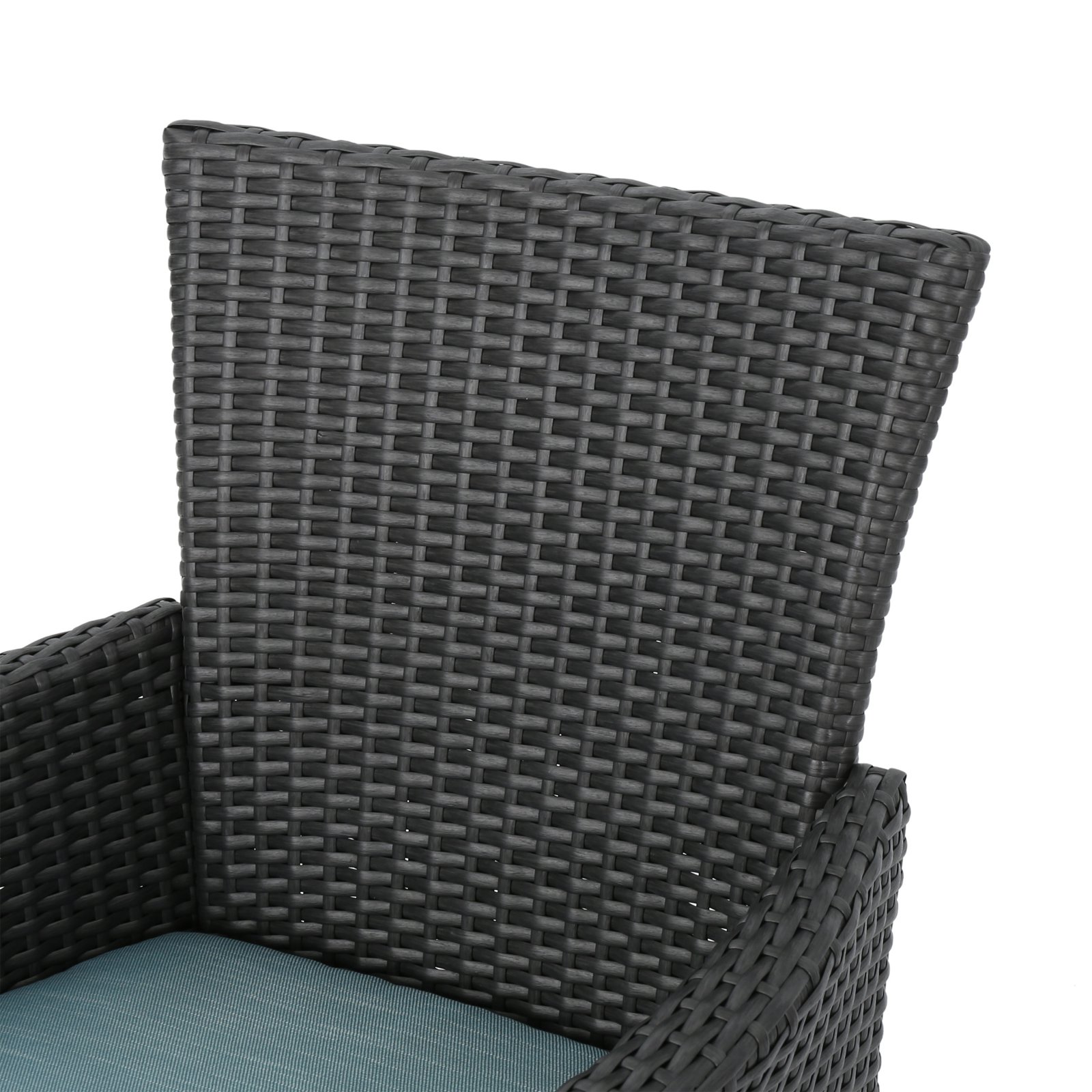 Curtis Outdoor Wicker Dining Chairs with Water Resistant Cushions - Set of 2 - image 4 of 11