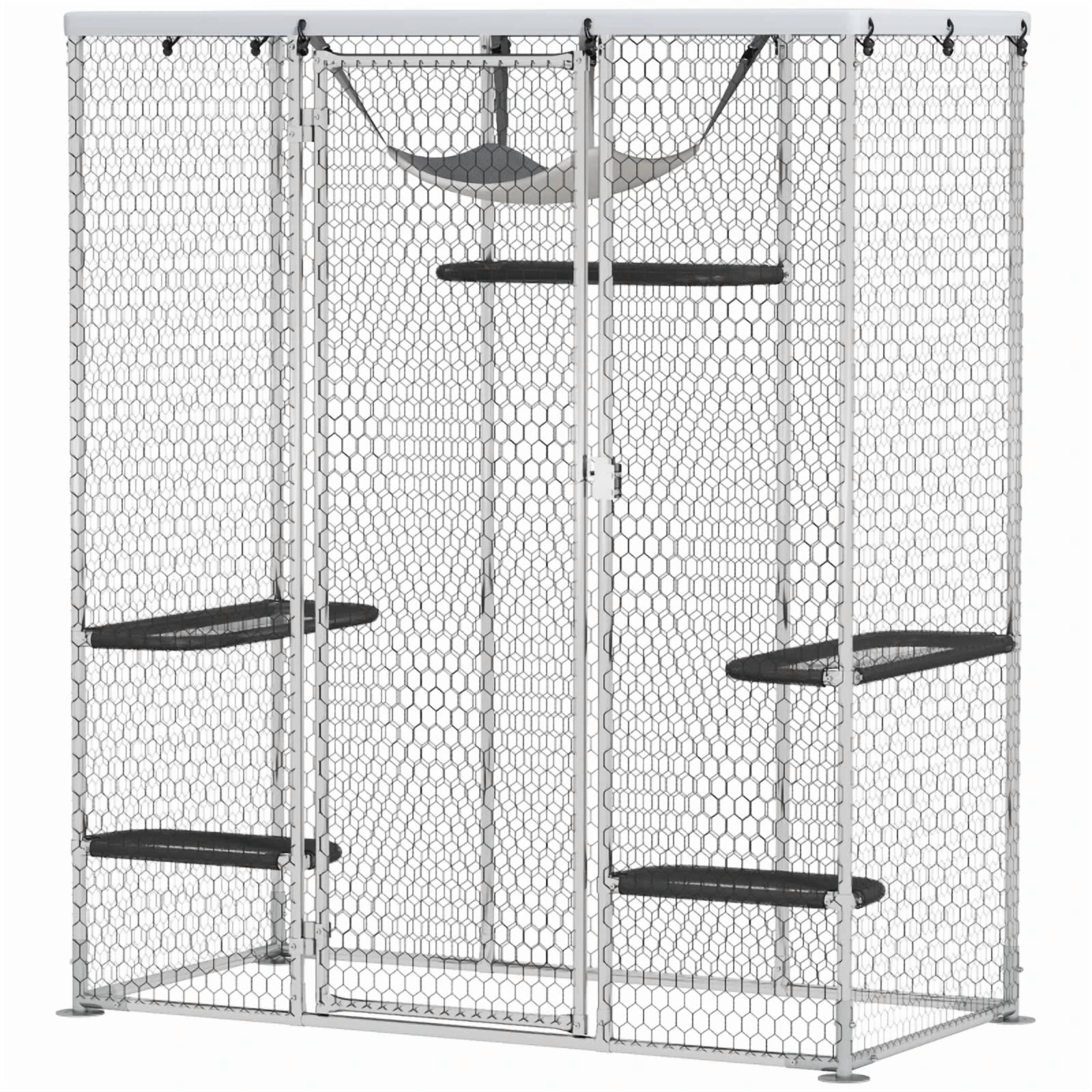 Pet Cage, Patio Cat Enclosure, Outdoor Walk-in Cat Cage