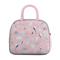 thumbnail image 2 of Lunch Bag Lunch Box for Women Reusable Insulated Lunch Bags,Water-Resistant Pink Sea Shells Beach Cooler Lunch Tote Bag, Large Capacity for Work Travel Picnic, 2 of 6