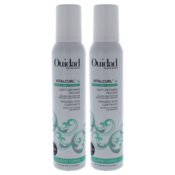 VitalCurl Plus Soft Defining Mousse de Ouidad para unisex - Mousse de 5,7 oz - Paquete de 2